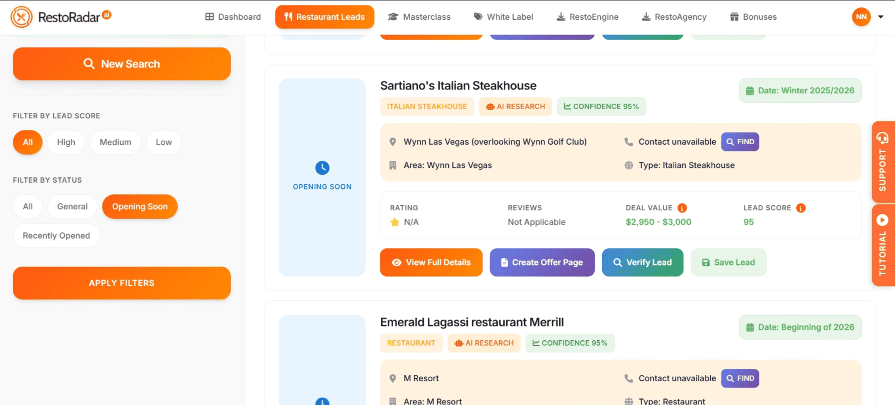 RestoRadar finds the lead